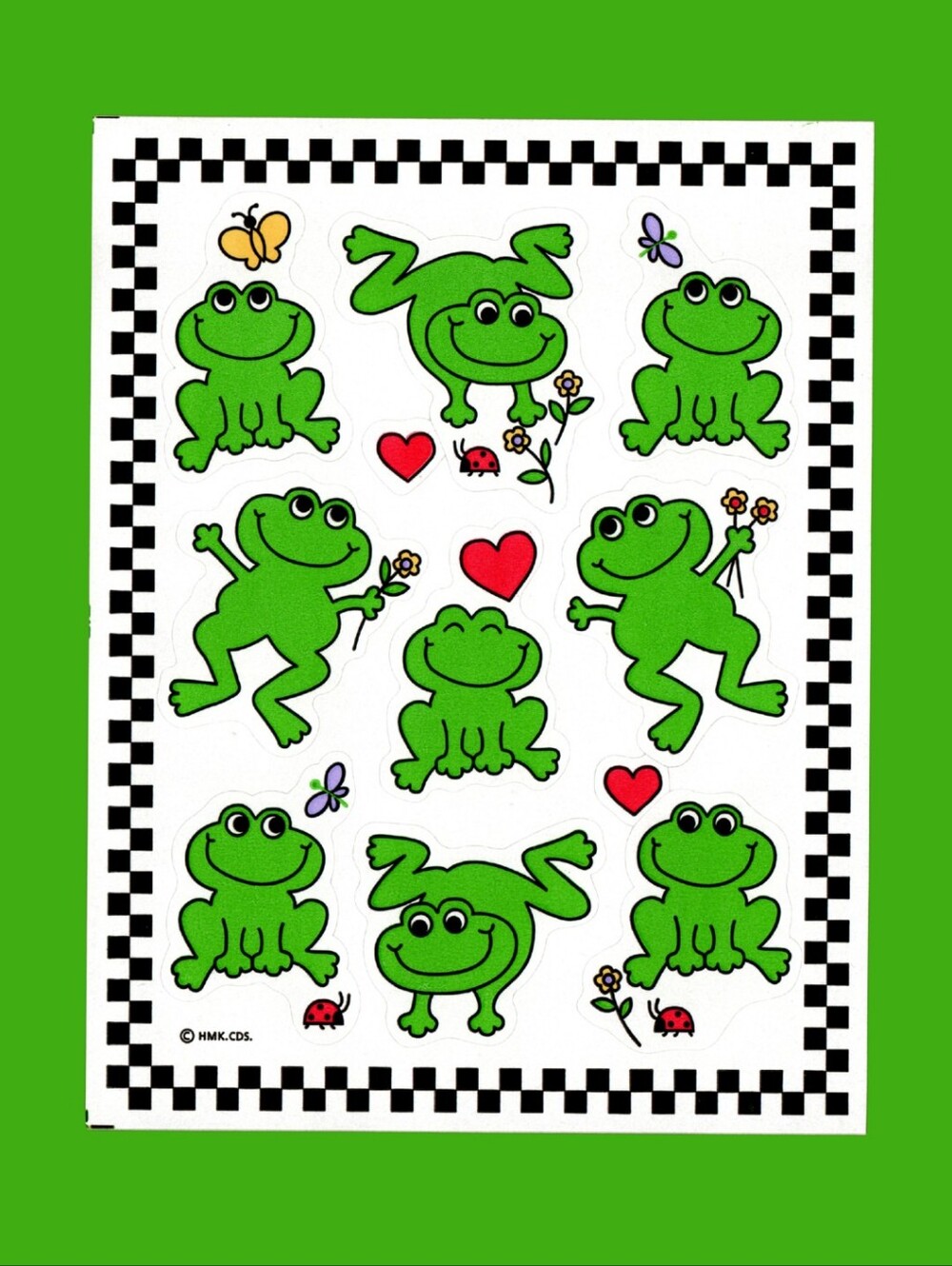 Hallmark Happy Frogs Vintage Sticker Sheet Craft & Collecting